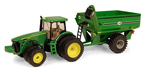 John Deere ERTL Big Farm John Deere Tractor Toy with JM Grain Cart 164 Scale Farm and Construction Toys Authentic DieCast John Deere Tractor Toys 8 Years and Up - Image 1