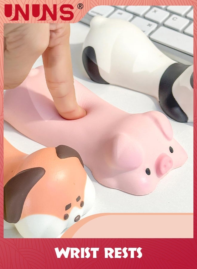 UNUNS Wrist Rest Support,Upgrade Ergonomic Memory Foam Support For Mouse Computer Arm Rest,Desk Cute Animals Pad Office Supplies Slow Rising PU (Dog) - Image 2