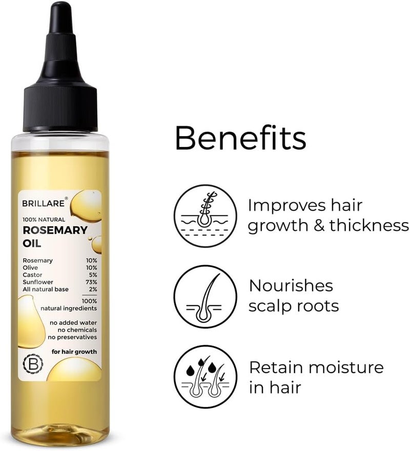 Brillare Rosemary Hair Oil 100 ml - Image 3