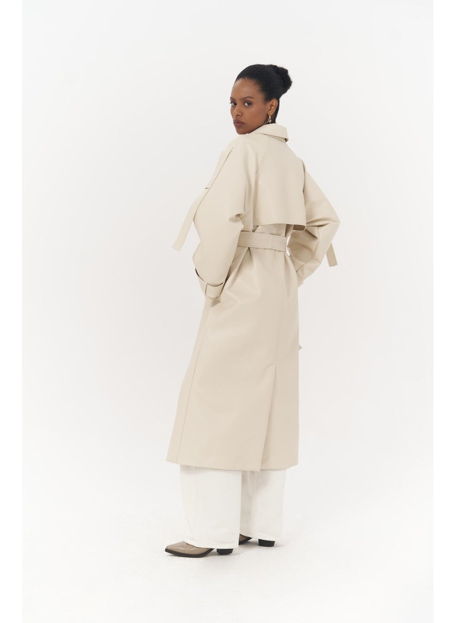 Layton Cream Leather Trench Coat - pzsku/Z1AC5020BB9868ADD44B3Z/45/_/1727878388/3554e476-9468-486d-a84b-09b697cbbda2