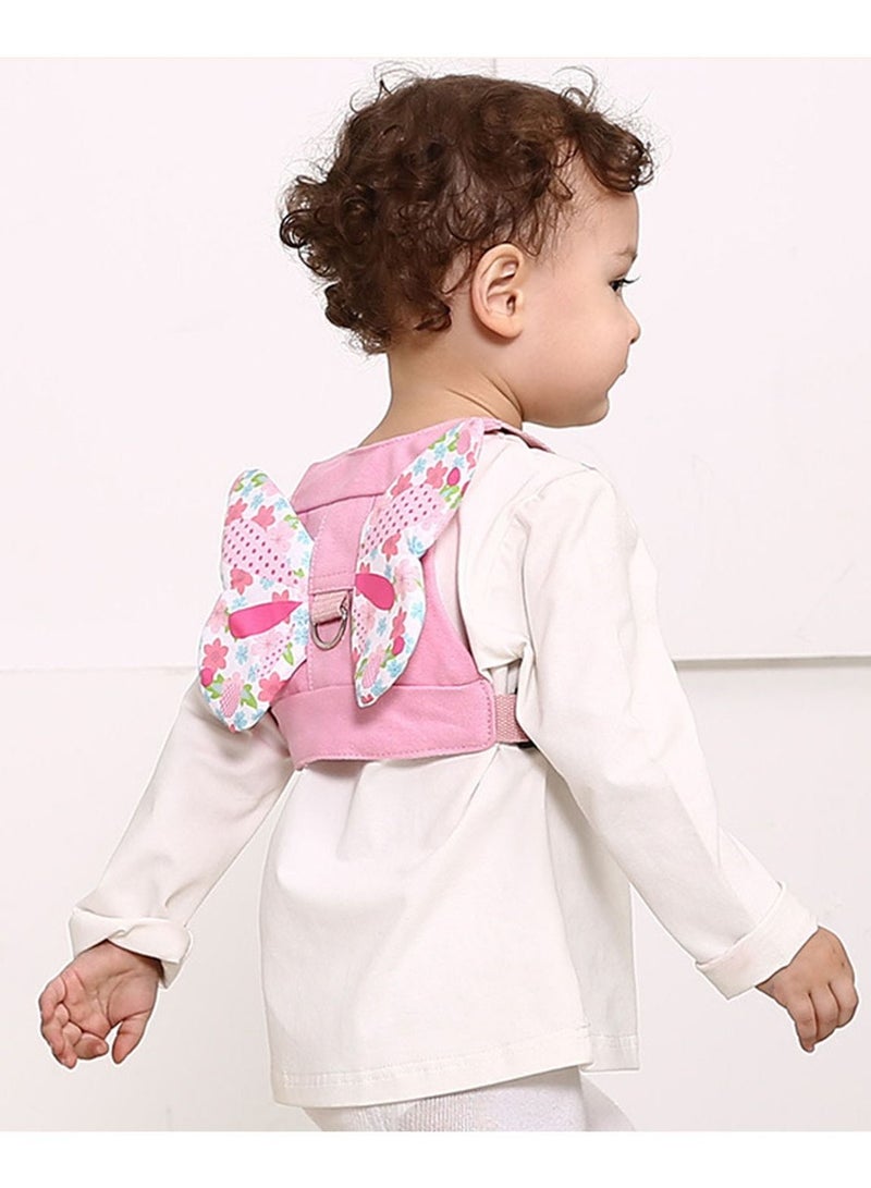 NIBEMINENT 3 in 1 Baby Toddler Harness with Leashes and Anti Lost Wrist Link Children Belt Strap Hold Kids Close While Walking Safe Light Design Butterfly  - Image 1