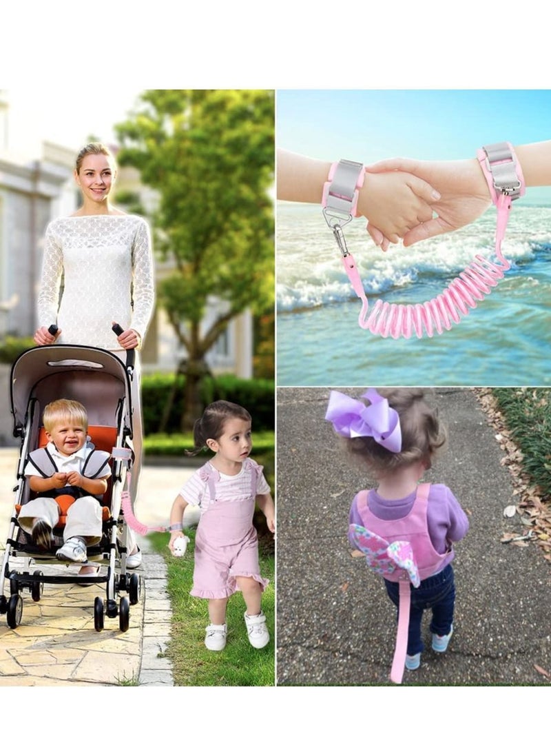 NIBEMINENT 3 in 1 Baby Toddler Harness with Leashes and Anti Lost Wrist Link Children Belt Strap Hold Kids Close While Walking Safe Light Design Butterfly  - Image 5