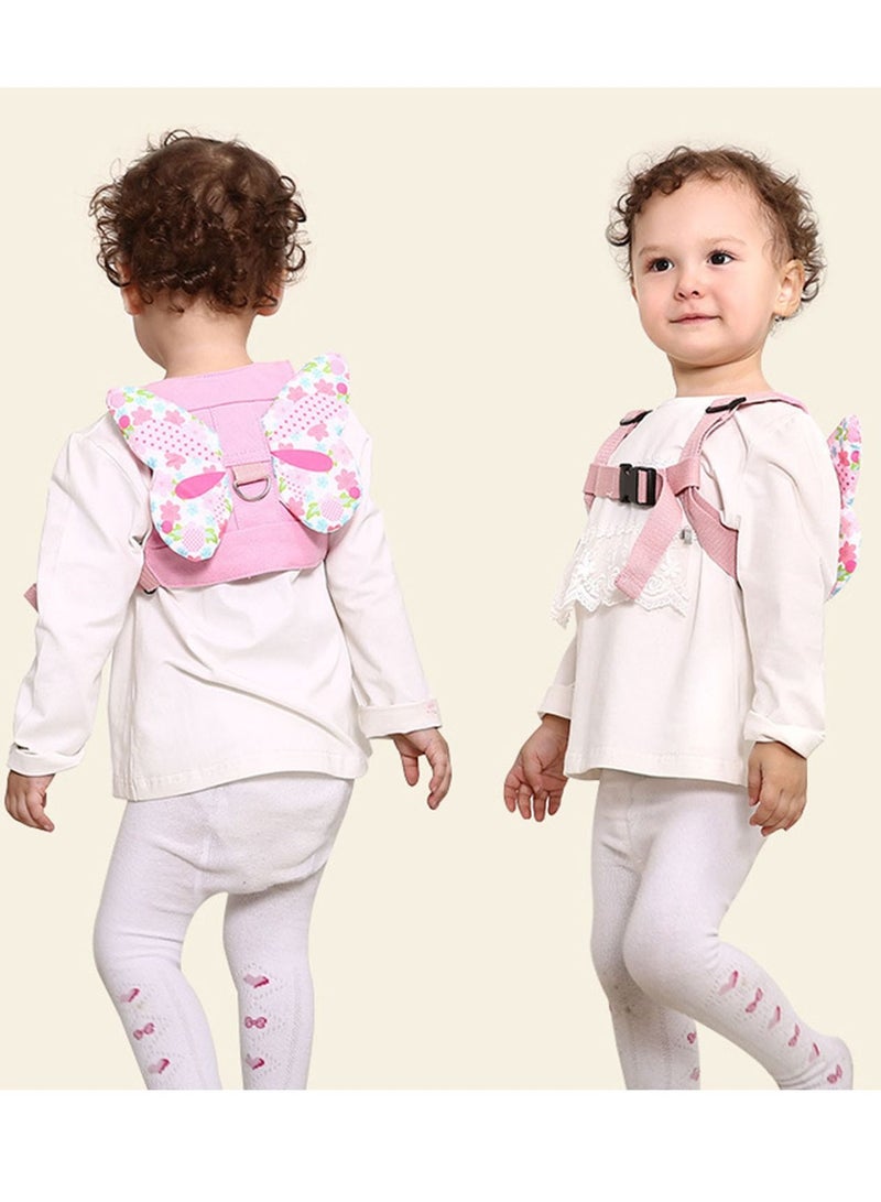 NIBEMINENT 3 in 1 Baby Toddler Harness with Leashes and Anti Lost Wrist Link Children Belt Strap Hold Kids Close While Walking Safe Light Design Butterfly  - Image 2