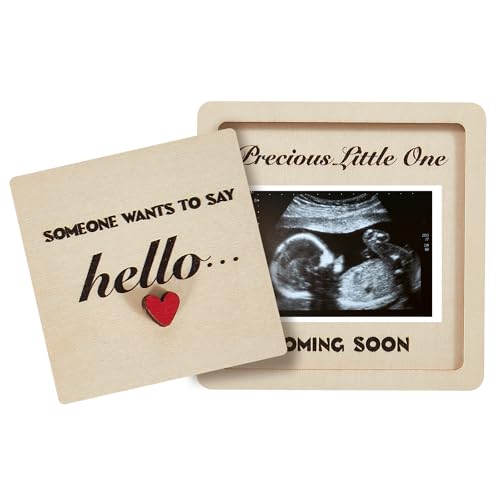 Vrnikhub Vmikhub 23 Sonogram Picture Frame Ultrasound Wooden Keepsake Surprise Box for Gender Reveal Baby Shower Pregnancy Announcement Nursery Decor Gift for Expecting Parents First Time Mom Grandparents Husband - Image 1