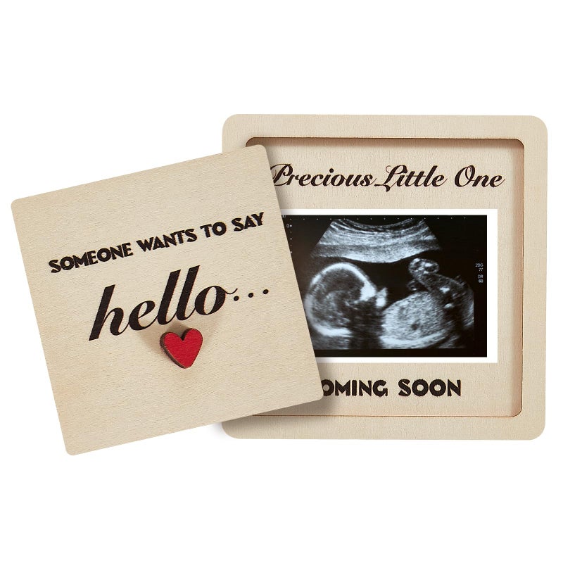 Vrnikhub Vmikhub 23 Sonogram Picture Frame Ultrasound Wooden Keepsake Surprise Box for Gender Reveal Baby Shower Pregnancy Announcement Nursery Decor Gift for Expecting Parents First Time Mom Grandparents Husband - Image 3