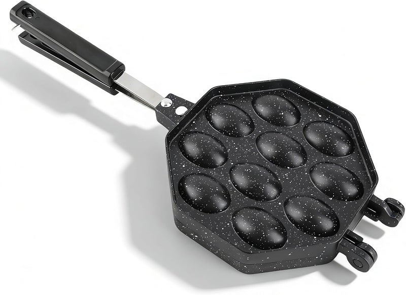Bewinner Egg Waffle Pan Anti Stick Aluminum Bubble Waffle Maker Home - Image 1