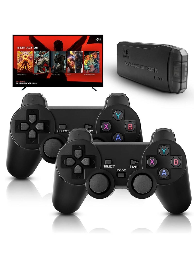 M8 Retro Game Console, Built-in 10000+ Games, Wireless 4K HDMI Plug and Play Video Game Stick, 2 Wireless Gamepads - 64G - Image 1