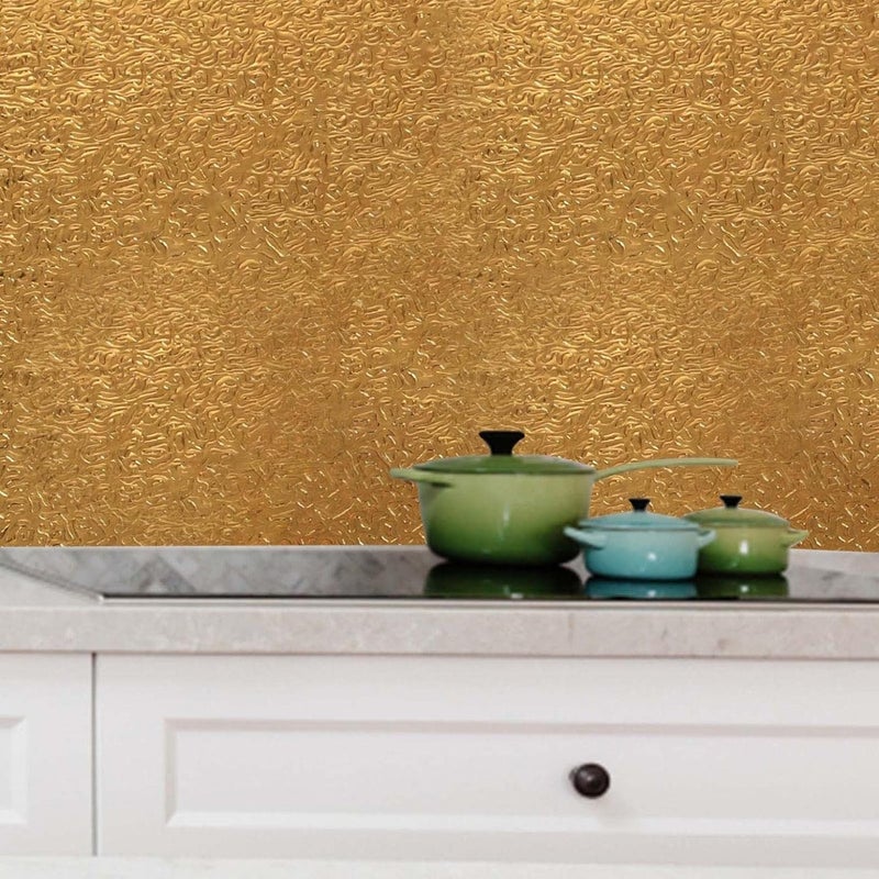 klarako Kitchen OilProof Stickers Oil Proof Wall Stickers Wallpaper Kitchen Backsplash Wall Protector Aluminium Foil Self Adhesive Kitchen Stickers Waterproof Cupboard Stickers (3m) - Image 4