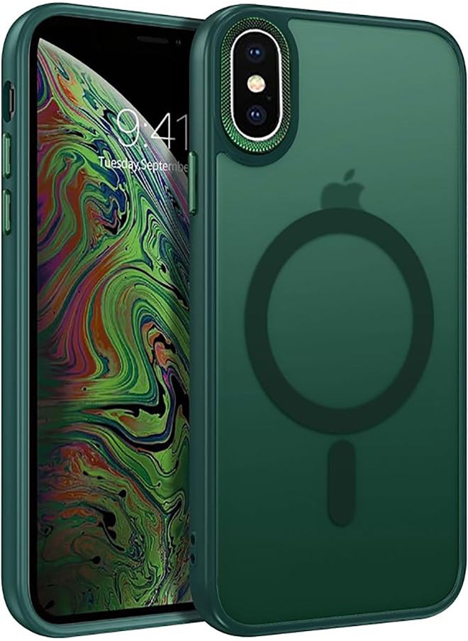 Case BENTOBEN Magnetic Iphone Xs Max, Compatible with Wireless Charger and Magsafe Card Wallet, Simple Clear Shockproof Drop Resistant Anti-Fingerprint Case Compatible with Iphone Xs Max - Green