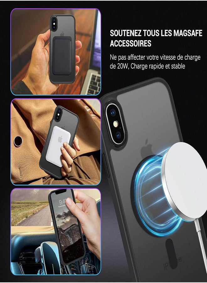 Case BENTOBEN Magnetic Iphone Xs Max, Compatible with Wireless Charger and Magsafe Card Wallet, Simple Clear Shockproof Drop Resistant Anti-Fingerprint Case Compatible with Iphone Xs Max - Green