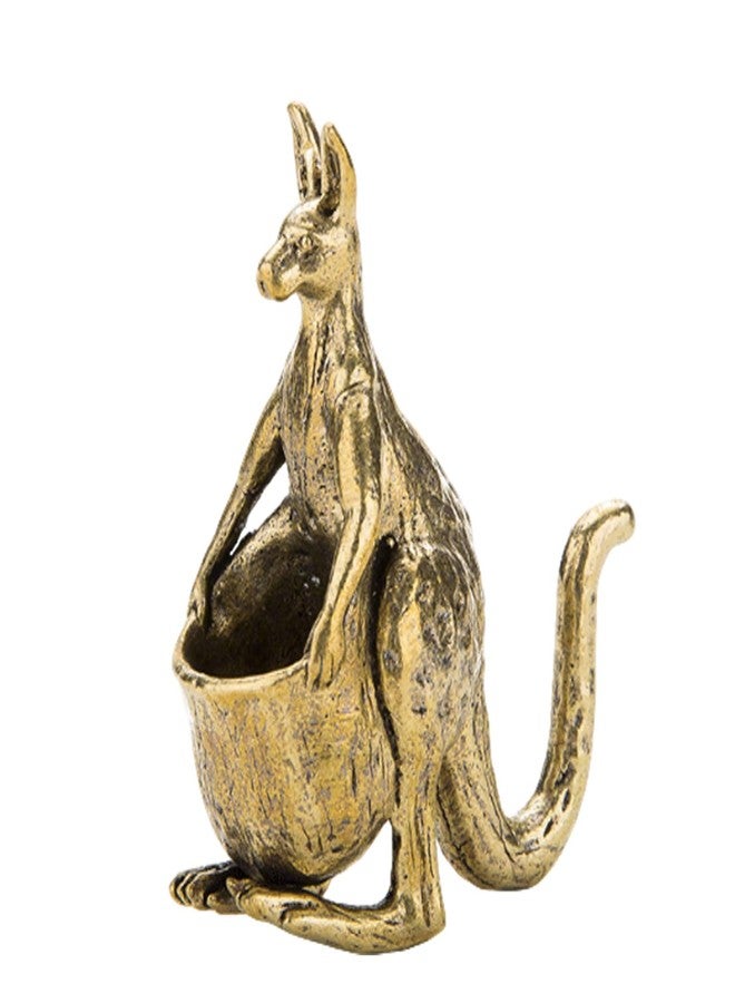 LSBDJDL Brass Simulation Kangaroo Decorations Miniature Figurines Kangaroo Desk Decoration Home Living Room Ornaments - Image 1