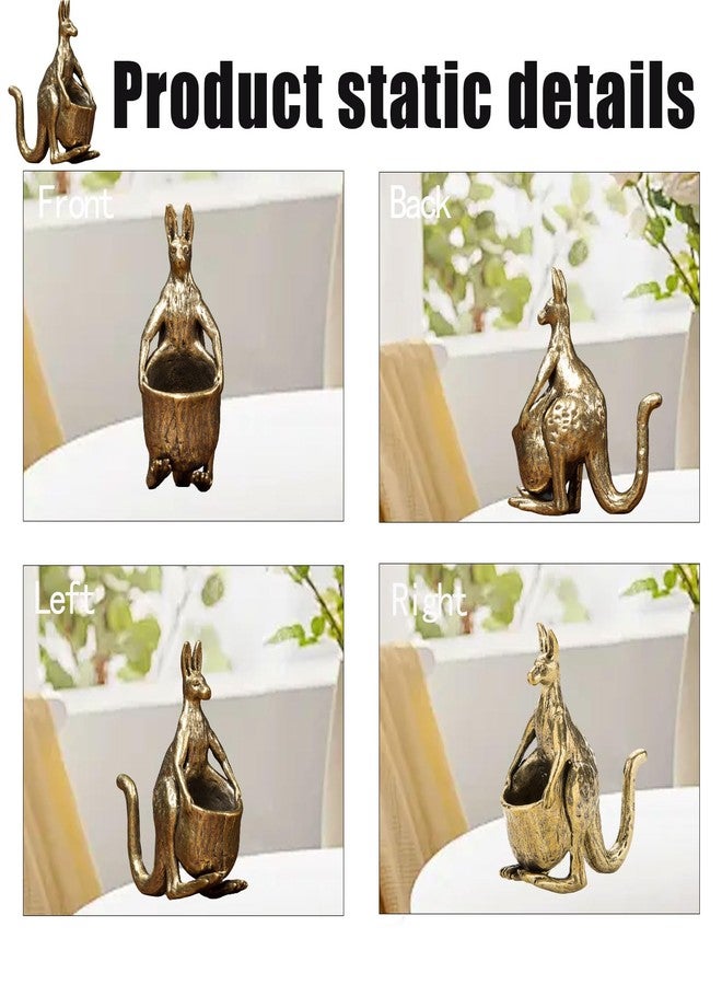 LSBDJDL Brass Simulation Kangaroo Decorations Miniature Figurines Kangaroo Desk Decoration Home Living Room Ornaments - Image 5