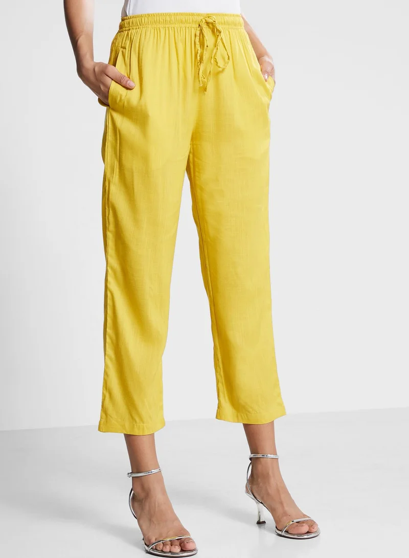 Biba Color Block Kurti & Pants Set