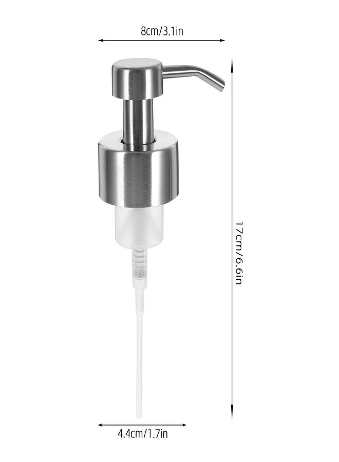 FONDOTIN Replacement Shampoo Bottle Pump Heads 2-Pack Stainless Steel 304 Foam Soap Dispenser Pump Head for Lotion Bottle Bathroom Use - Image 2