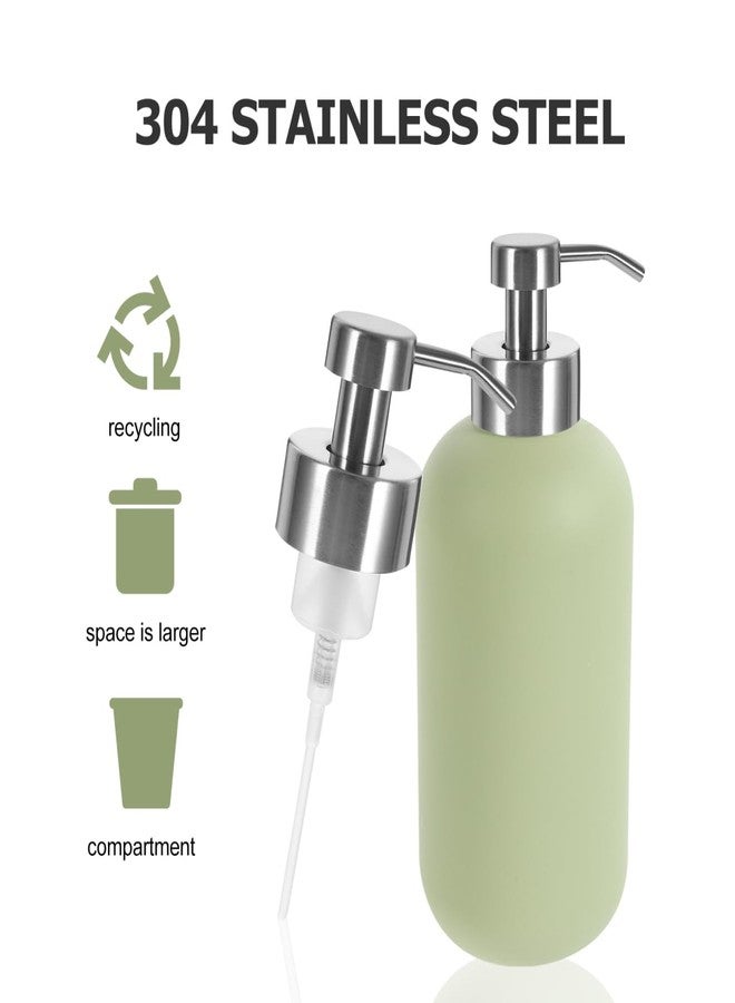 FONDOTIN Replacement Shampoo Bottle Pump Heads 2-Pack Stainless Steel 304 Foam Soap Dispenser Pump Head for Lotion Bottle Bathroom Use - Image 4