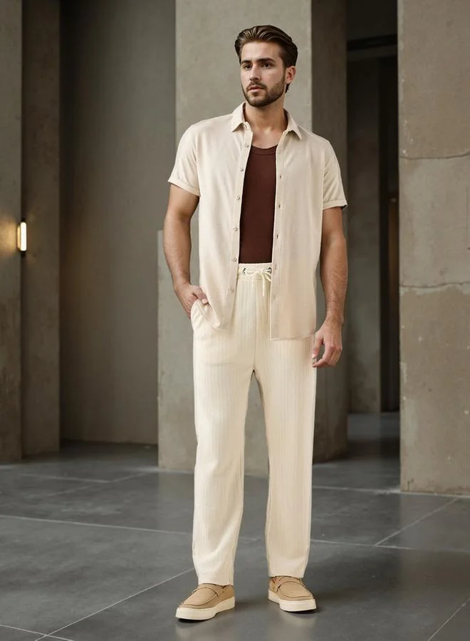 Iconic Iconic Textured Slim Fit Shirt