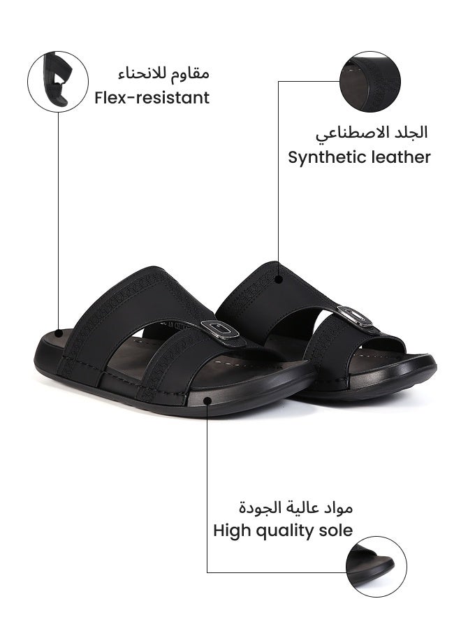 D.D.Star Arabic Slipper For Men, Handmade Men's Sandals With Memory Foam Sole, Big Size And Comfortable Traditional Arabic Sandals. - Image 2