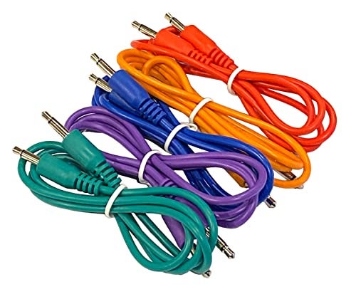 Kurrent Electric (5 Color Pack of 3.5mm Mono TS Modular Synth Patch Cables Compatible with Many Modular and Semi-Modular Synthesizers - Image 1