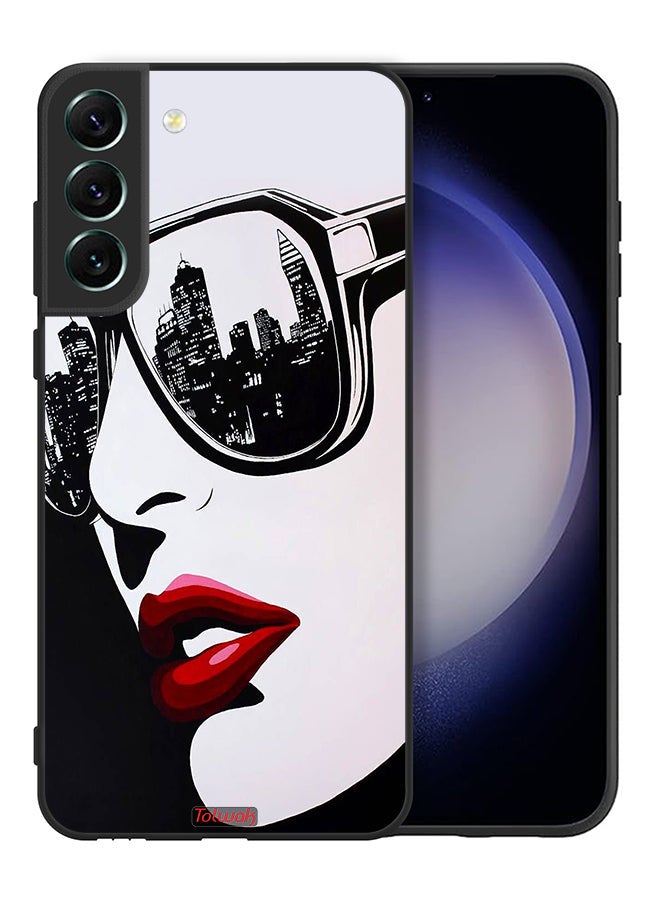 Tolwak Samsung Galaxy S21 FE 5G Protective Case Cover Girl Face Abstract Art - Image 2