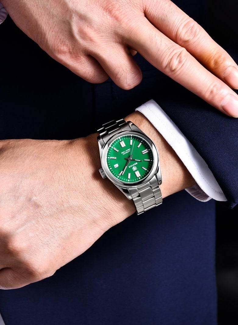BENYAR Classic Men's Automatic Mechanical Watch Stainless Steel Strap Waterproof Luminous Simple Business Sports Wristwatch  - Image 3