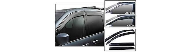 ROYALTECH Premium Non-Breakable Car Window Door Visor/Rain Guard/Wind Deflector Compatible for (Maruti Grand Vitara) - Image 3