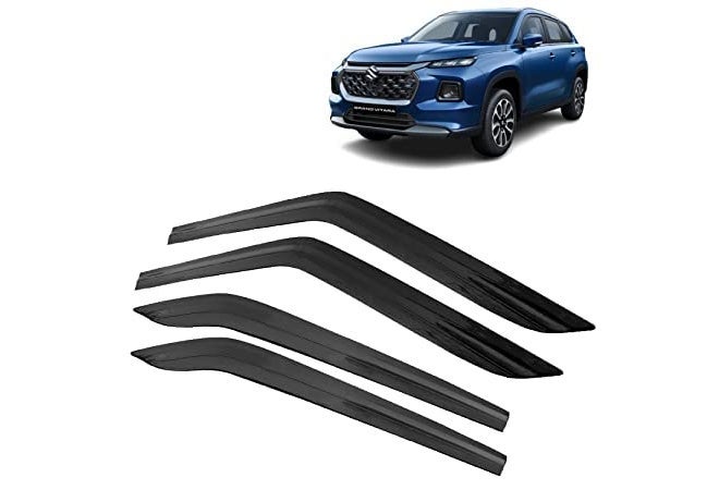 ROYALTECH Premium Non-Breakable Car Window Door Visor/Rain Guard/Wind Deflector Compatible for (Maruti Grand Vitara) - Image 1