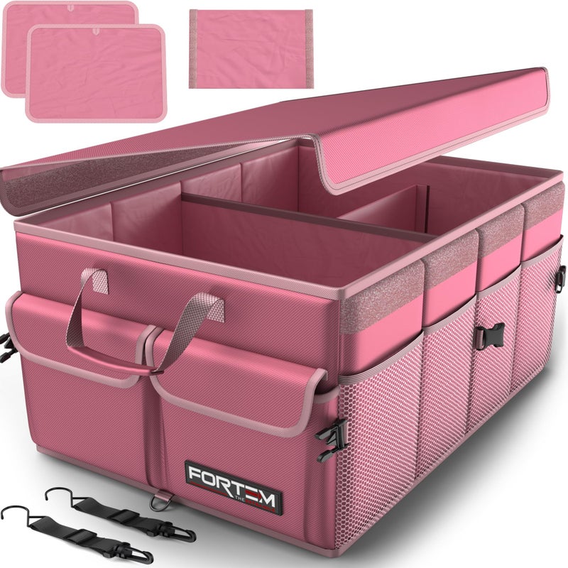 FORTEM Trunk Organizer For SUV Car Trunk Organizer, Foldable Storage, Car Accessories for Women Men, Collapsible Bag, Perfect Christmas Gifts, 600D Oxford, Non Slip Bottom, Straps, Soft Cover (50L) - Image 1