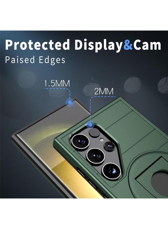 S-TOP Case For Samsung Galaxy S25 Ultra 5G Armor MagSafe Ring Holder Phone Case - Image 3