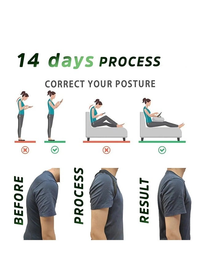 Back Correction Strap, Adjustable Posture Corrector Spine Straightener for Relief of Neck Shoulder Pain Develop Good Seated Standing for Men Women Elderly Teens - Image 4
