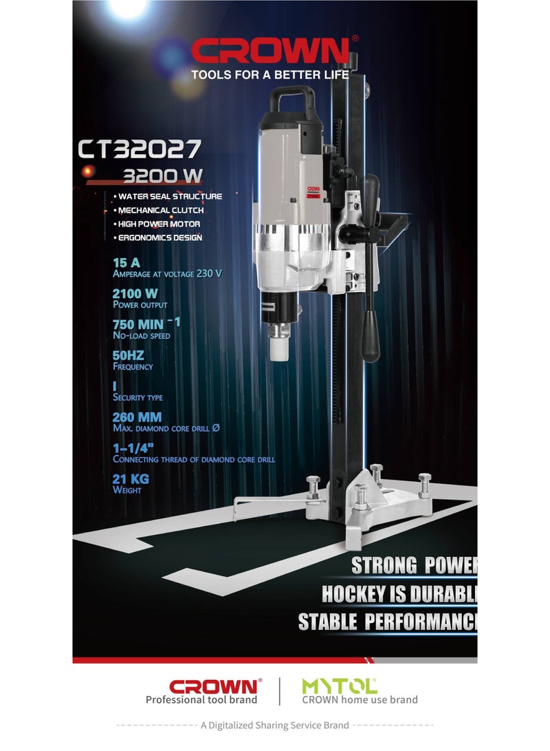 Crown WET DIAM.CORE DRILL 260mm, 3200W, 220V/60Hz, 15A - CT32027 - Image 2