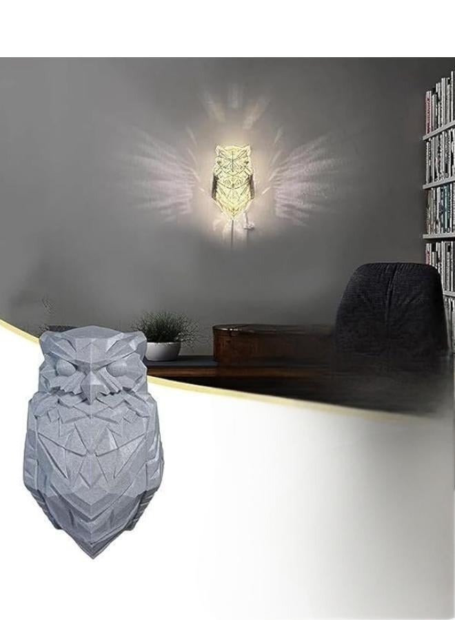 3D  LED Wall Lamp, LED Home Decoration Lamp, Atmosphere Rendering Lamp, for Study, Bedroom, Dining Room, Stairway, Hallway, Bar, Built-in Battery and Hook, Turn on and go(night owl) - Image 4