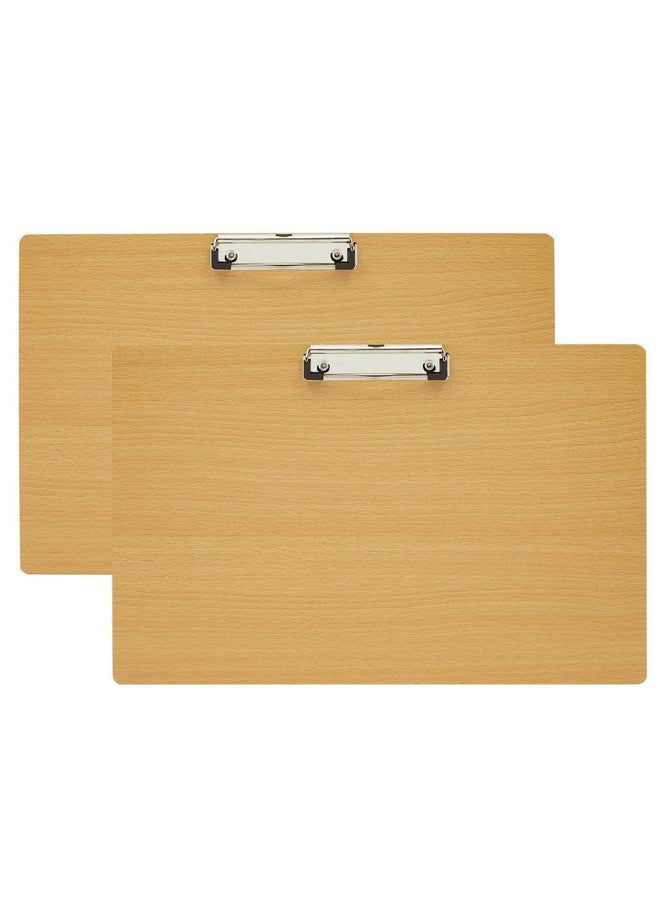 2 حزمة اضافية كبيرة الحافظة 11X17 بوصة الحجم القانوني خشبية المناظر الطبيعية الحافظة الأفقية للفنانين رسم رسم - Image 1