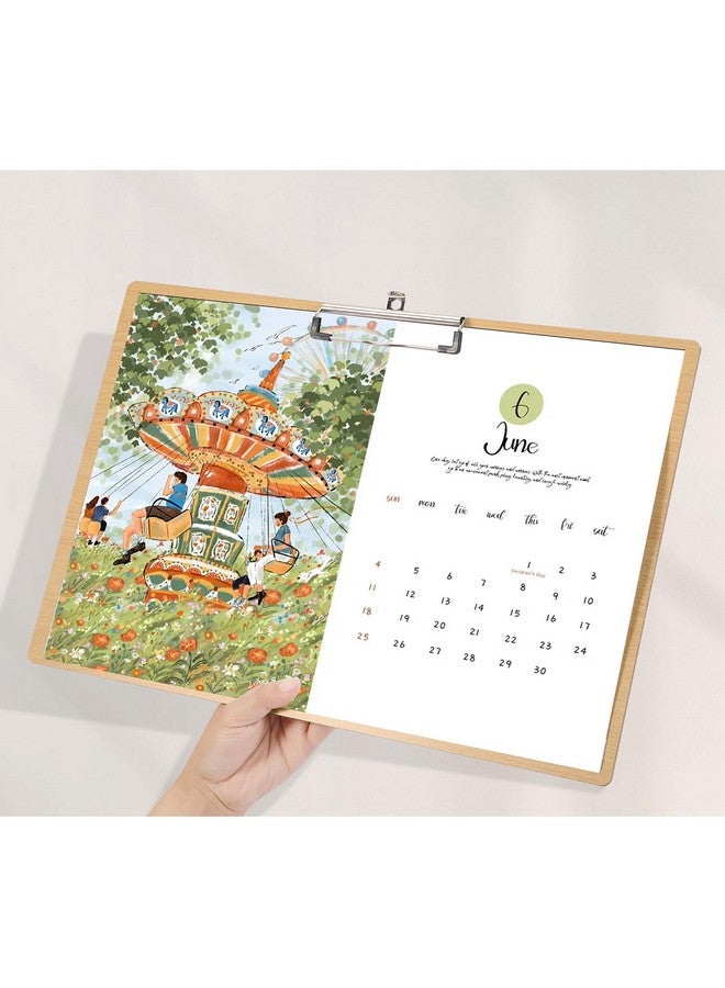 2 حزمة اضافية كبيرة الحافظة 11X17 بوصة الحجم القانوني خشبية المناظر الطبيعية الحافظة الأفقية للفنانين رسم رسم - Image 2