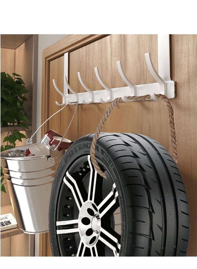 Wholesale of door hooks, space aluminum, non perforated bathroom hooks, bedroom storage, hanger hooks, wall hanger hooks, white - Image 4