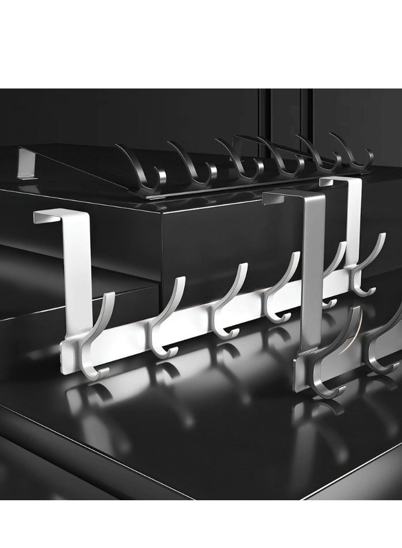 Wholesale of door hooks, space aluminum, non perforated bathroom hooks, bedroom storage, hanger hooks, wall hanger hooks, white - Image 2