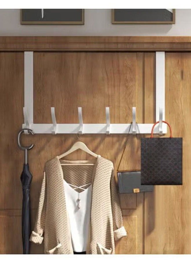 Wholesale of door hooks, space aluminum, non perforated bathroom hooks, bedroom storage, hanger hooks, wall hanger hooks, white - Image 1