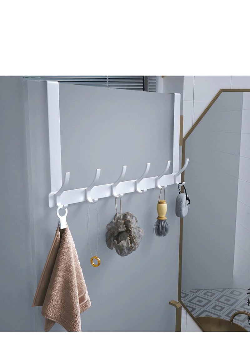 Wholesale of door hooks, space aluminum, non perforated bathroom hooks, bedroom storage, hanger hooks, wall hanger hooks, white - Image 5