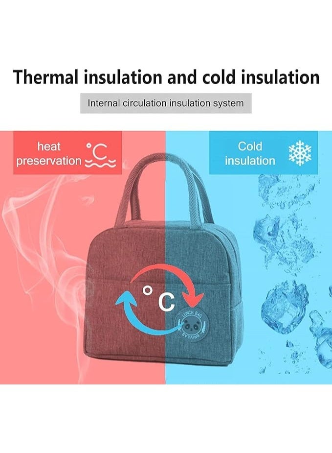 Lunch Box Bag for Men and Women, Lunch Bags Reusable Insulated, Leakproof Thermal cooler bag Office, Bento box bag for School, College, Beach, Picnic, Fishing, Hiking Travel (Gray) - Image 4