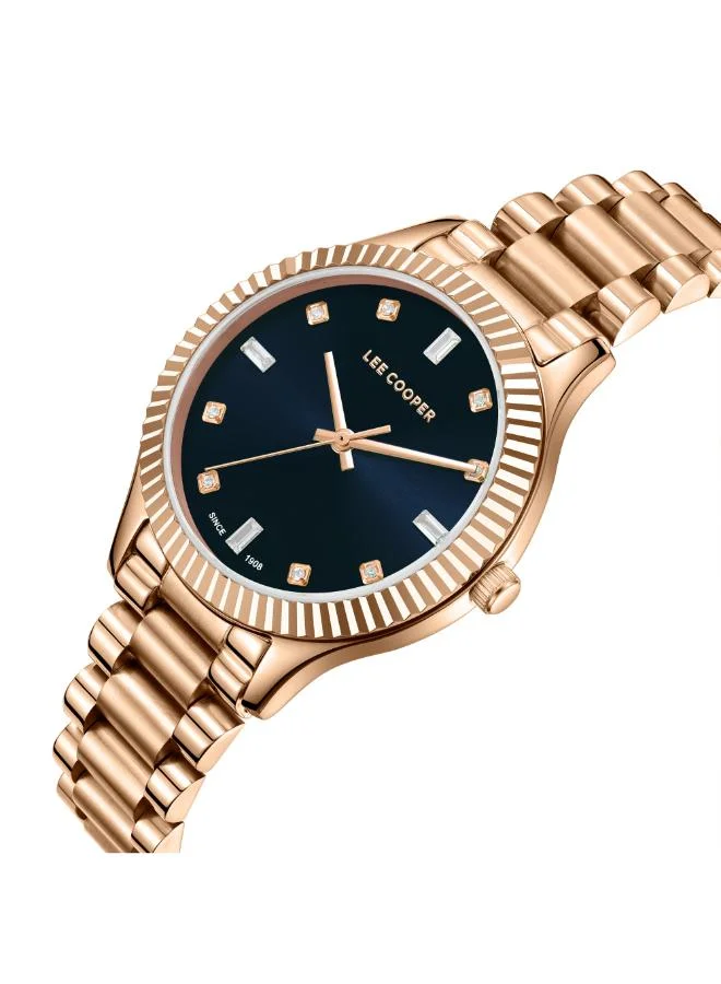 لي كوبر ساعة يد نسائية معدنية بعقارب . -  مم