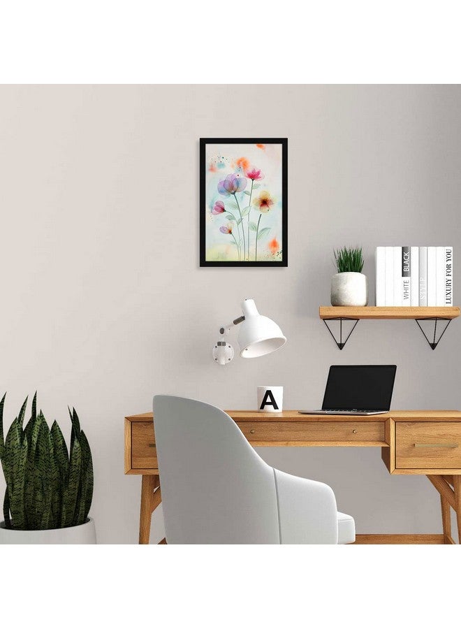 ArtX لوحة فنية مؤطرة من ورق الألوان المائية بتصميم زهور من ArtX، ديكور جداري لغرفة المعيشة، متعددة الألوان، زهور، 18.5 × 12.5 بوصة، مجموعة من 1 - Image 3