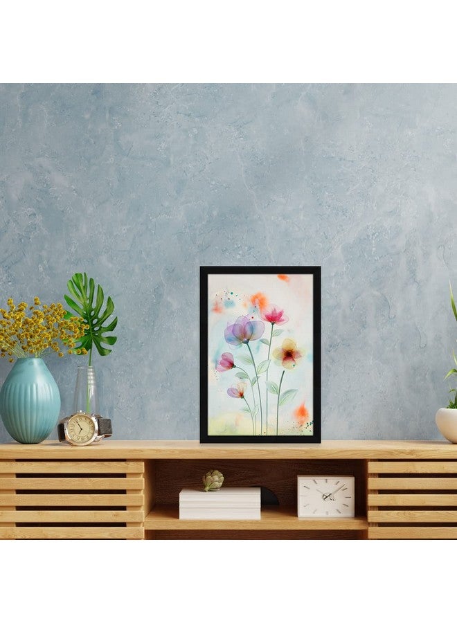 ArtX لوحة فنية مؤطرة من ورق الألوان المائية بتصميم زهور من ArtX، ديكور جداري لغرفة المعيشة، متعددة الألوان، زهور، 18.5 × 12.5 بوصة، مجموعة من 1 - Image 4