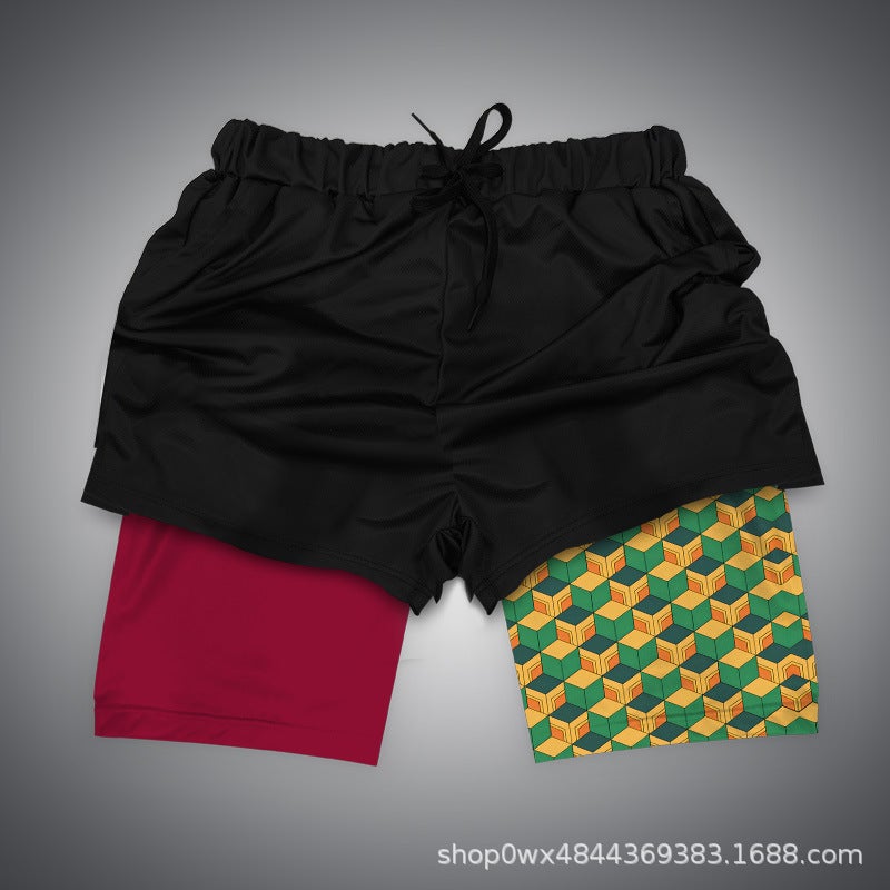 Dragon Ball Series 3D Digital Printing Shorts Double-Layer Beach Pants E-Commerce Supply Beach - Image 1