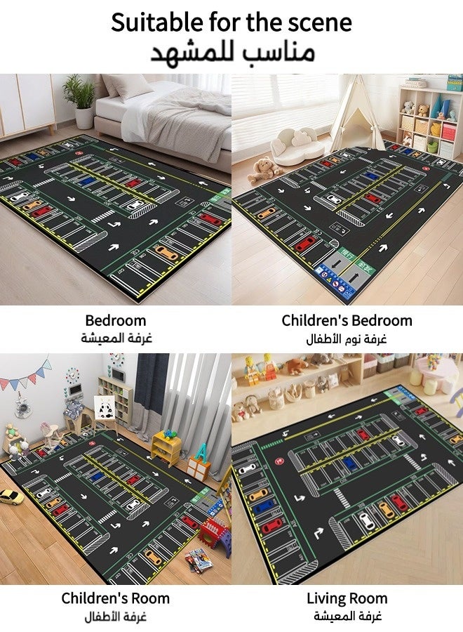 Vixplorn Baby Room Rug Play Mat for Baby,Kids Rug Mat Carpet, Car Rugs for Kids Toy Cars, Non Slip Floor Mats for Kids, Educational Area Play Rugs for Kids Playroom Bedroom， Children's Educational Fun Carpet 80×120cm  - Image 3