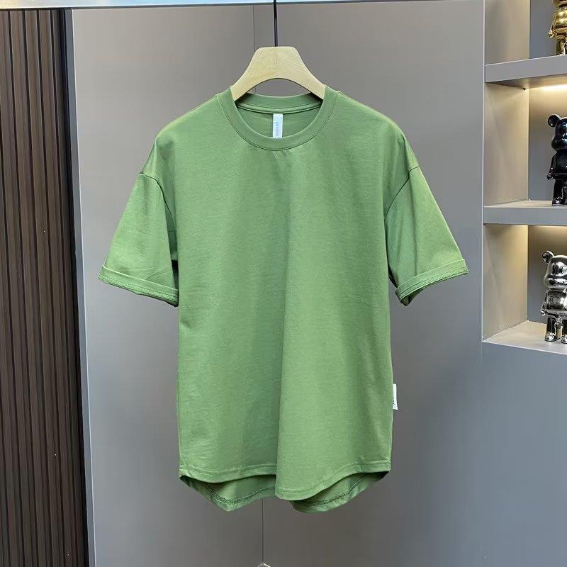 New Short Sleeve T-Shirt Men'S Summer Korean Style Trendy Simple Half Sleeve Top Hong Kong Style Loose Casual Fashion Brand T-Shirt - Image 1