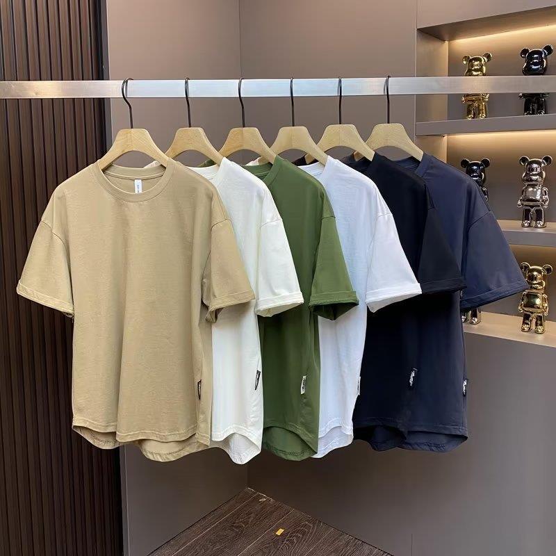 New Short Sleeve T-Shirt Men'S Summer Korean Style Trendy Simple Half Sleeve Top Hong Kong Style Loose Casual Fashion Brand T-Shirt - Image 5