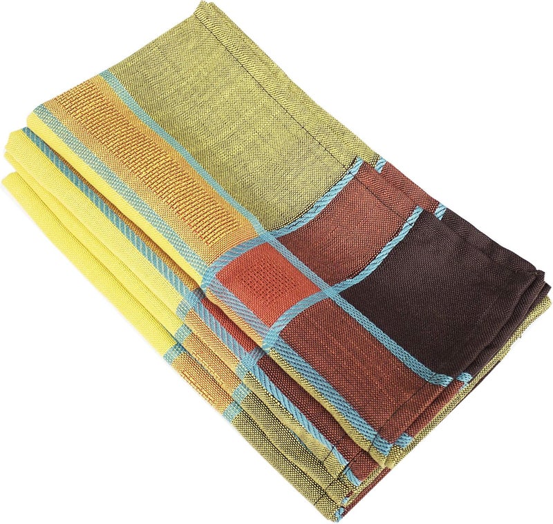 Fennco Styles Maison Beaujard Collection Modern Provenal 20 x 20 Inch Cloth Napkins Set of 4  Marigold Plaid Dinner Napkins for Banquets Family Dinners Special Events and Table Dco - Image 2