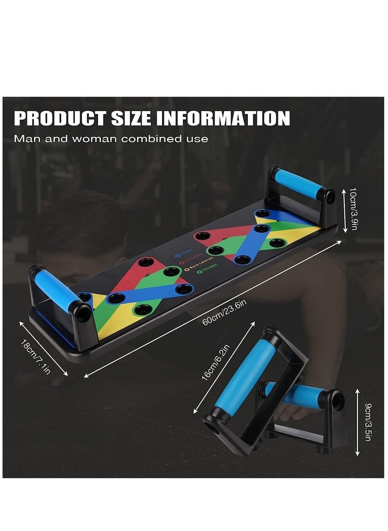 Gravity Push Up Board 9 in 1 Home Workout Equipment Multi-Functional Pushup Bar System Fitness Floor Chest Muscle Exercise Professional Equipment Burn Fat Strength Training Arm - Image 3