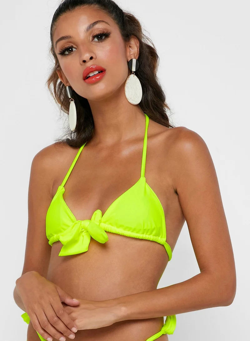 Coconut Cove Jenna Halter Neck Tie Detail Bikini Set
