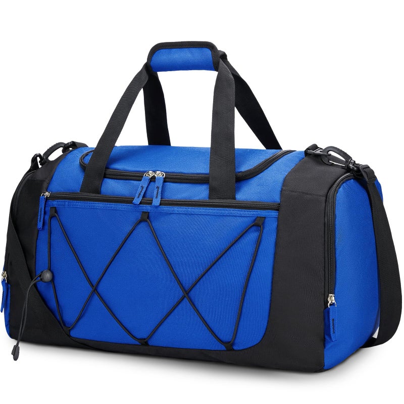 Vorspack Gym Bag for Men 21 Inches Duffle Bag for Travel Lightweight Duffel Bag with Shoe Compartment Personal Item Travel Bag Weekender Bag for Travel Sports Gym Blue - Image 2