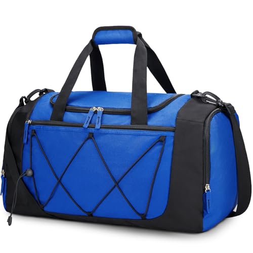 Vorspack Gym Bag for Men 21 Inches Duffle Bag for Travel Lightweight Duffel Bag with Shoe Compartment Personal Item Travel Bag Weekender Bag for Travel Sports Gym Blue - Image 1